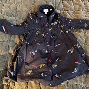 Lacoste Dark Blue Shirt Dress with Heart Detail